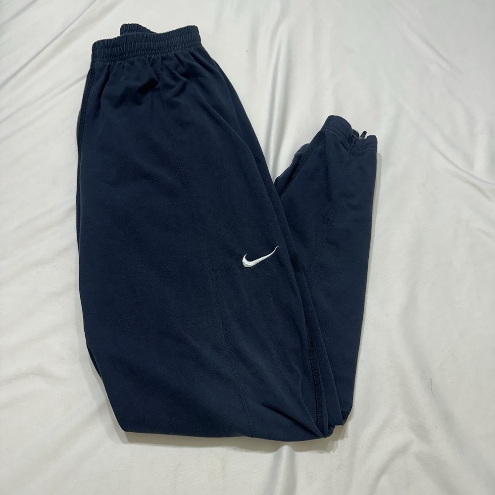 Nike Dri-Fit Training Joggers Pants Mens Small Black Tapered Leg Zipper - Picture 3 of 9